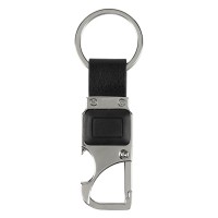 HORNET, key holder, bottle opener, carabiner and flashlight, silver-black