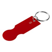 CAST, key holder with shopping cart token, red