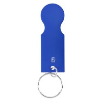 CAST, key holder with shopping cart token, royal blue