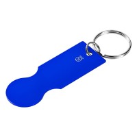 CAST, key holder with shopping cart token, royal blue