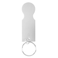 CAST, key holder with shopping cart token, silver