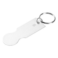 CAST, key holder with shopping cart token, silver