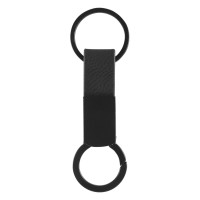 RAVEN, key holder with carabiner, black