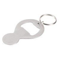 COLIN, key holder with bottle opener and shopping cart token, shiny metal