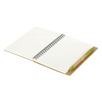 VERDE, notebook with pen, green
