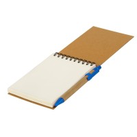 ORGANIC, notebook with pen, blue