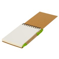 ORGANIC, notebook with pen, green