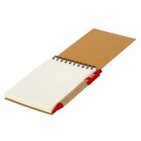 ORGANIC, notebook with pen, red