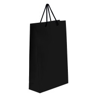 DINA, paper bag,  matt laminated, 190 g/m2, black