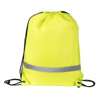 CITY GLOW, fluorescent drawstring bag, neon yellow
