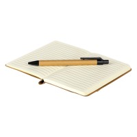NATURA, notebook with pen, beige