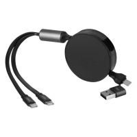 MAX 2IN1, usb type-c charging and data cable, 2 in 1, 100w, black