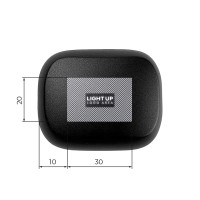 VIBRA, light up wireless stereo earbuds, black