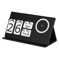 INTEGRAL, magnetic perpetual desk calendar and wireless charger, 15w, black