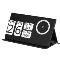 INTEGRAL, magnetic perpetual desk calendar and wireless charger, 15w, black