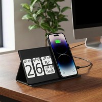 INTEGRAL, magnetic perpetual desk calendar and wireless charger, 15w, black