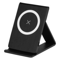 MAXWELL, magnetic foldable mobile phone holder and wireless charger, 15w, black