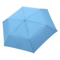 CAMPOS PLUS, foldable umbrella, manual opening, sky blue