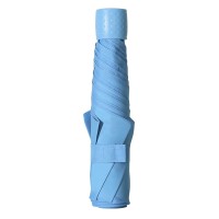 CAMPOS PLUS, foldable umbrella, manual opening, sky blue