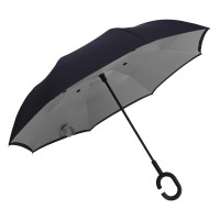 PAMPAS, reversible umbrella with manual opening, gray