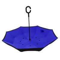 PAMPAS, reversible umbrella with manual opening, royal blue