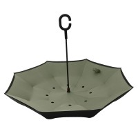 PAMPAS, reversible umbrella with manual opening, olive