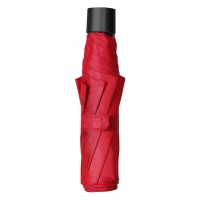 SUPER MINI BLACK, foldable umbrella, manual opening, red