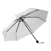 SUPER MINI BLACK, foldable umbrella, manual opening, white