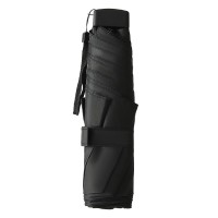 PELICAN, foldable umbrella with manual opening, black