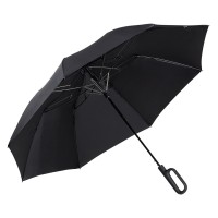 INFINITY PLUS, foldable waterproof and water-repellent umbrella with automatic open/close function, black