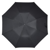 INFINITY PLUS, foldable waterproof and water-repellent umbrella with automatic open/close function, black