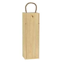 BORDO, wooden single bottle gift box, beige