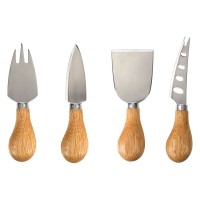 FORMAGGIO, cheese set with wooden handles, 4/1, beige