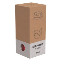 DIAMOND, travel mug, 300 ml, red