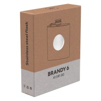 BRANDY 6, flask, 170 ml, silver