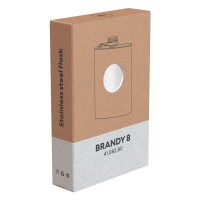 BRANDY 8, flask, 230 ml, silver