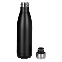 FLUID, vacuum insulated bottle, 500 ml, black