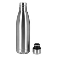 FLUID, vacuum insulated bottle, 500 ml, silver