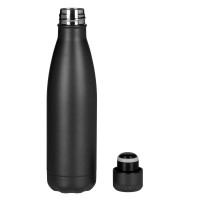 FLUID LUX, vacuum insulated bottle, 500 ml, black