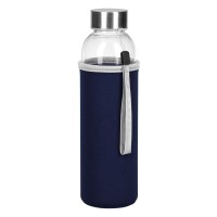 PRIMAVERA, water bottle with neoprene pouch, 500 ml, blue