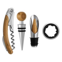 BRUNELLO, wine set in a wooden box, 4/1, beige