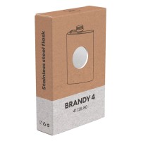 BRANDY 4, flask, 115 ml, silver