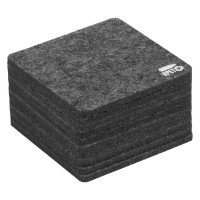 RUBIK, coaster set, 10/1, dark gray