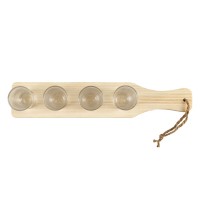 FIESTA, wooden board and glasses in a set, 5/1, beige