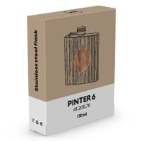 PINTER 6, flask, 170 ml, brown