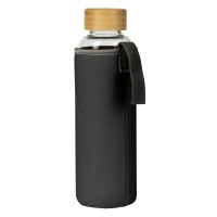 ICE, water bottle with neoprene pouch, 600 ml, black