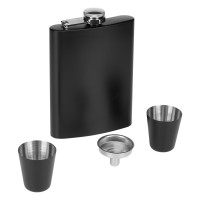 DECANT 8, flask with two cups in a set, 4/1, black