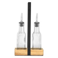 WOK, oil and vinegar set, brown