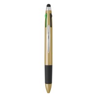 MULTIPEN, plastic "touch" ball pen, gold
