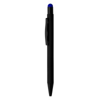 TITANIUM BLACK, metal "touch" ball pen, royal blue